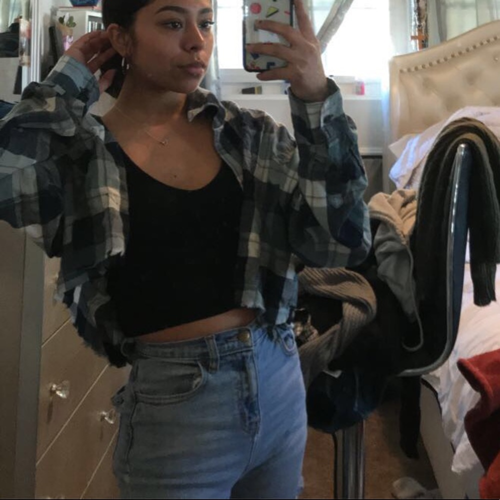 cute crop top flannel